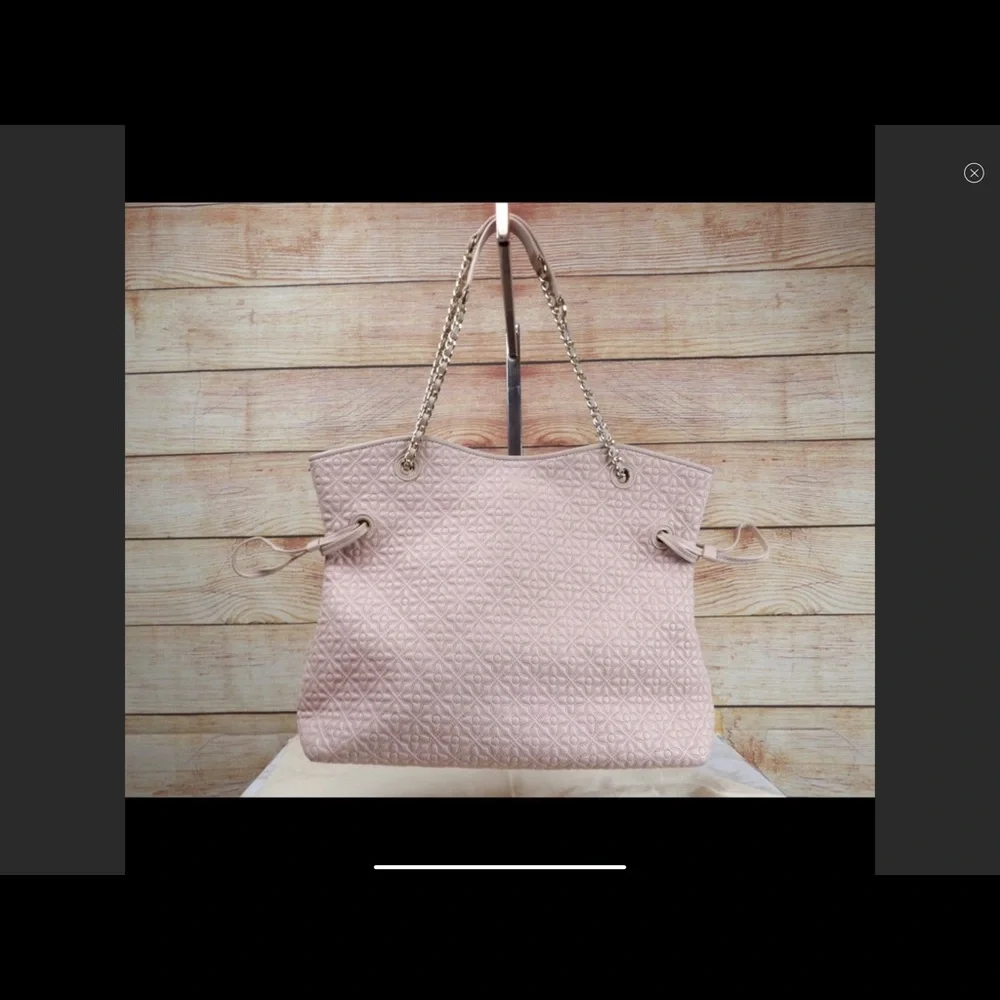 Tory Burch Bryant Quilted leather floral tote - Picture 4 of 8